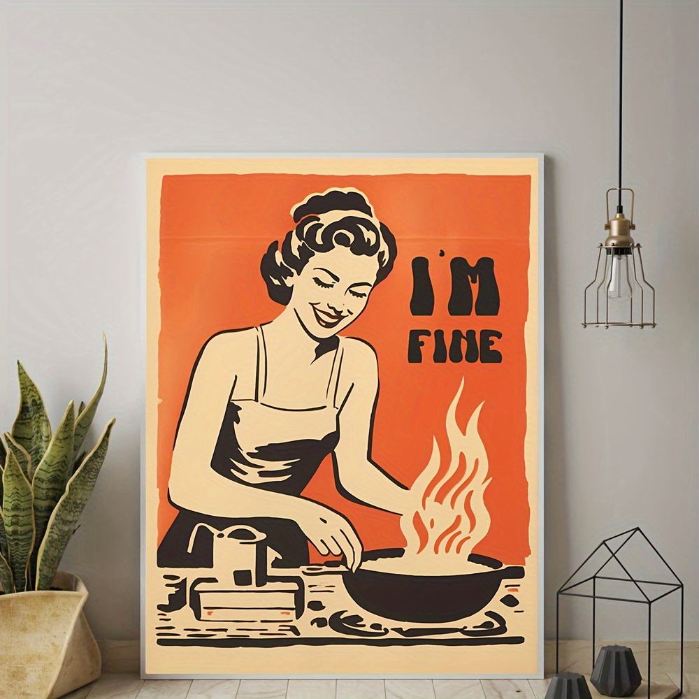 Kitchen wall art, Retro kitchen decor, Kitchen quotes, Food prints, Funny  kitchen art, gift for cook, chop it like it's hot print