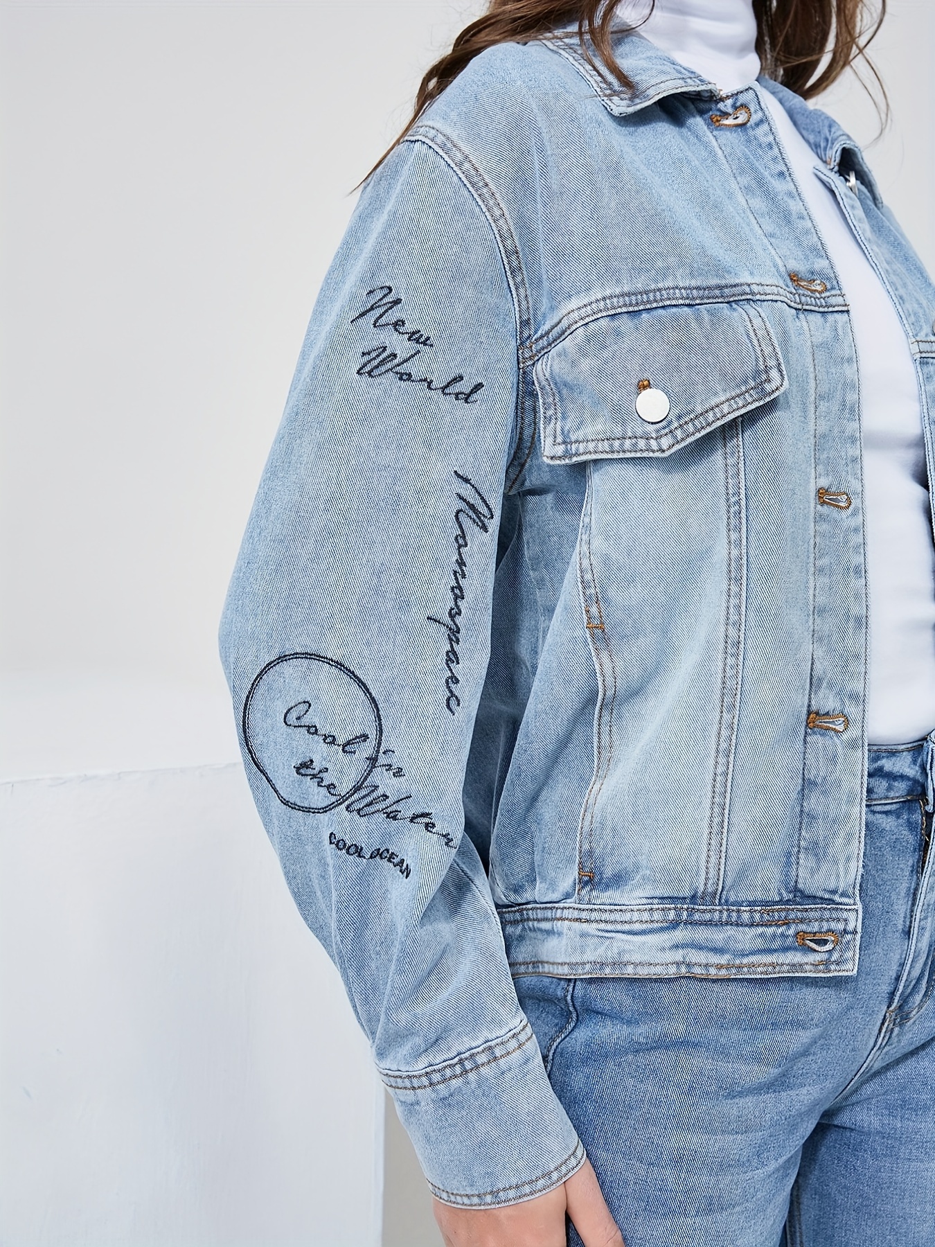 Bordada Chaquetas De Jean Decoradas Chaquetas De Decoradas Con