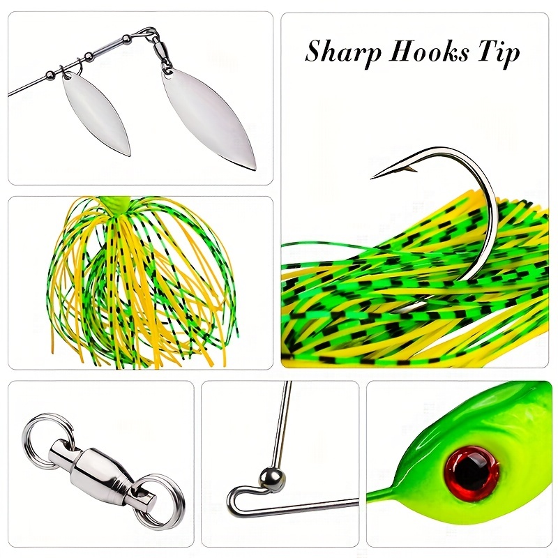 Fishing Lure Double Willow Blades Spinnerbait Freshwater - Temu Canada