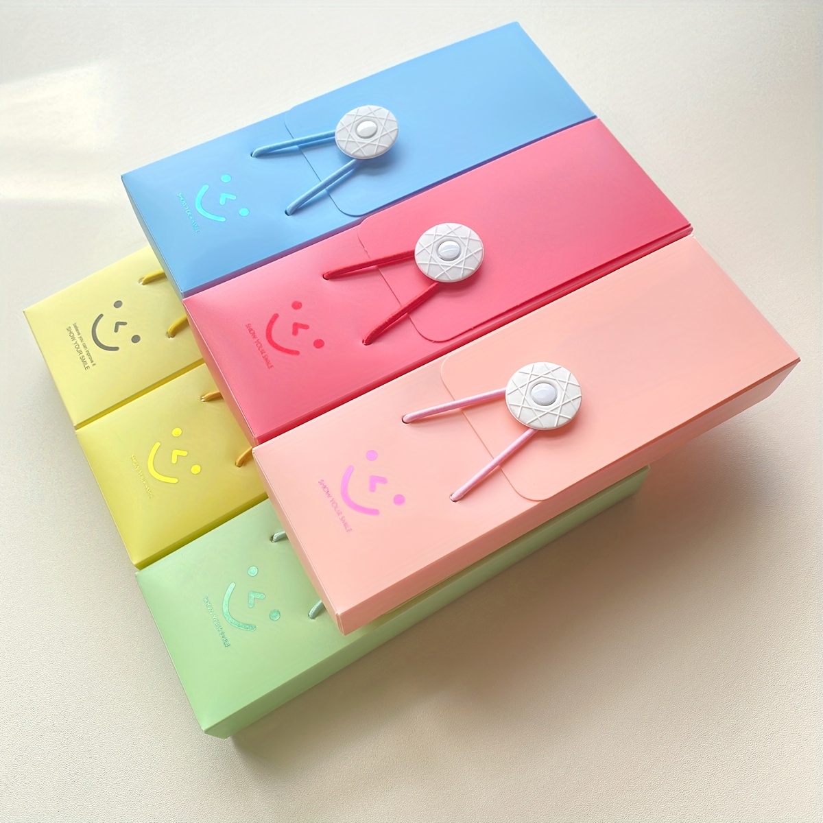 Large Capacity Stationery Pencil Case Kawaii Macaron Color - Temu