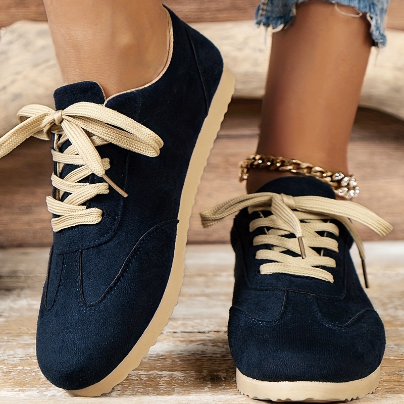 Women's Simple Sneakers Casual Lace Outdoor Shoes Women's - Temu