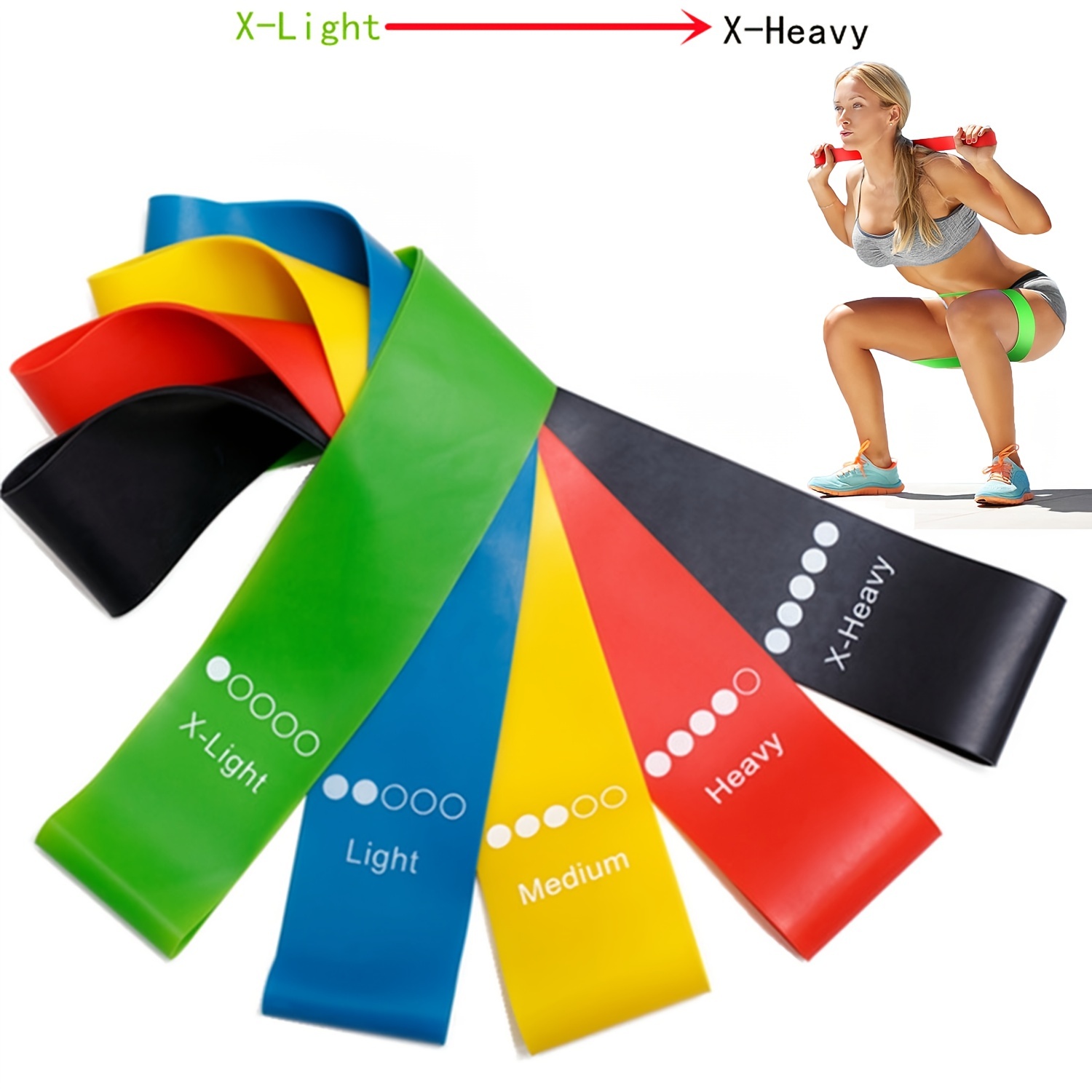 1/5 Pz. Bande Elastiche Resistenza Sportiva Yoga Pilates - Temu Italy