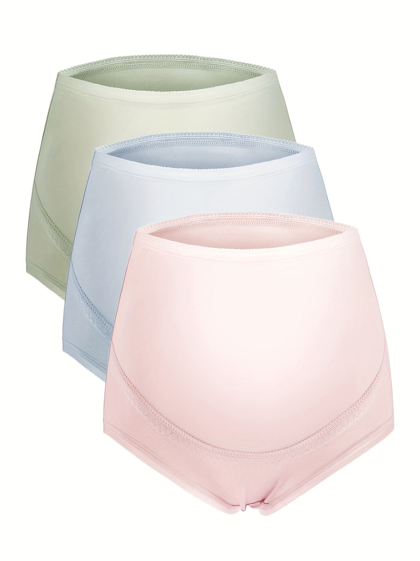3pcs Cotton U-shaped Low Waist Maternity Underwear Pregnant Women