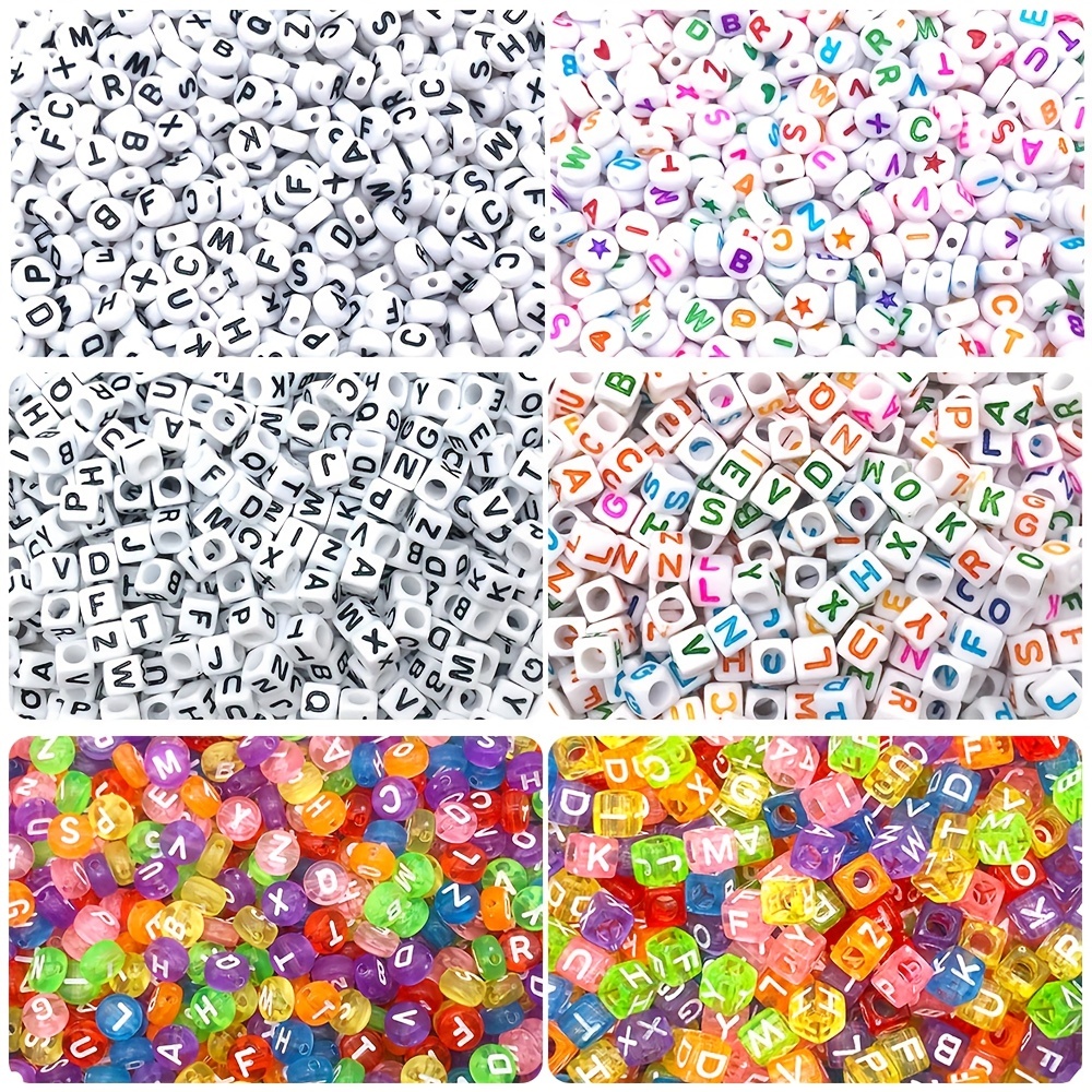 100pcs Alphabet Acrylic Beads for DIY Jewelry Making
