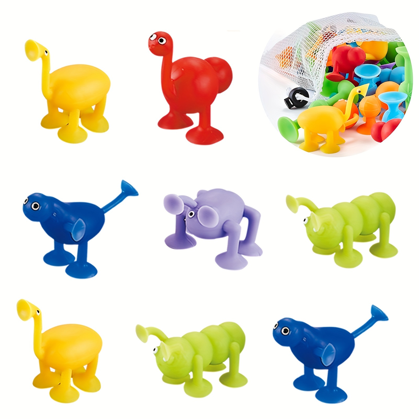 Suction Cup Bath Toy For Toddler Age 3 Baby Mini Sucker Set - Temu