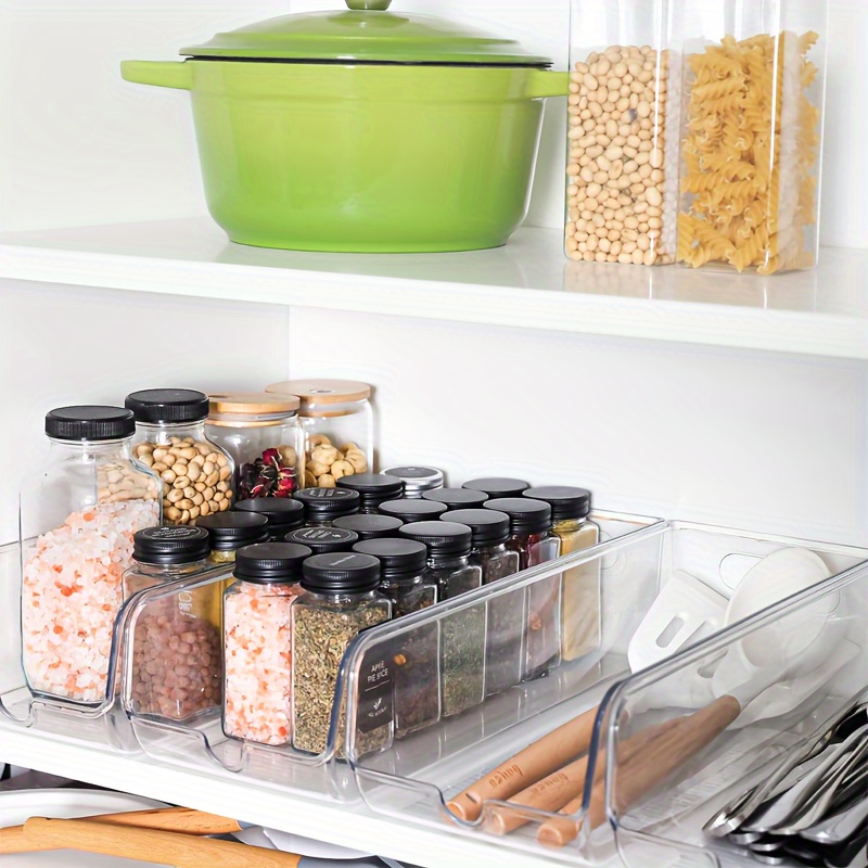 Plastic Storage Bins Stackable Clear Pantry Organizer Box