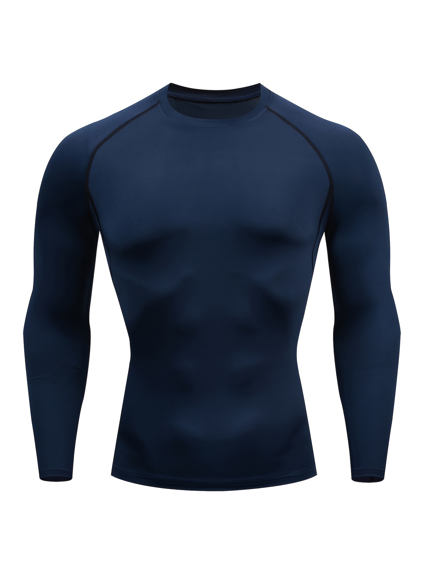 4pcs Compression High Neck Shirts, Men's Long Sleeve Athletic Moisture  Wicking Base Layer Undershirt Shirt For Sports Workout