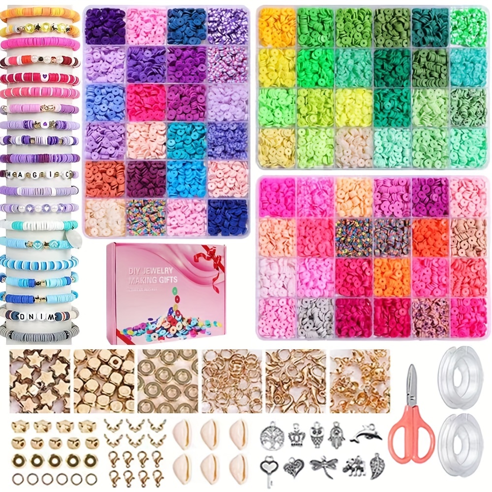 972PCS Clay Beads for Jewelry Making Kit Children DIY Bead Set