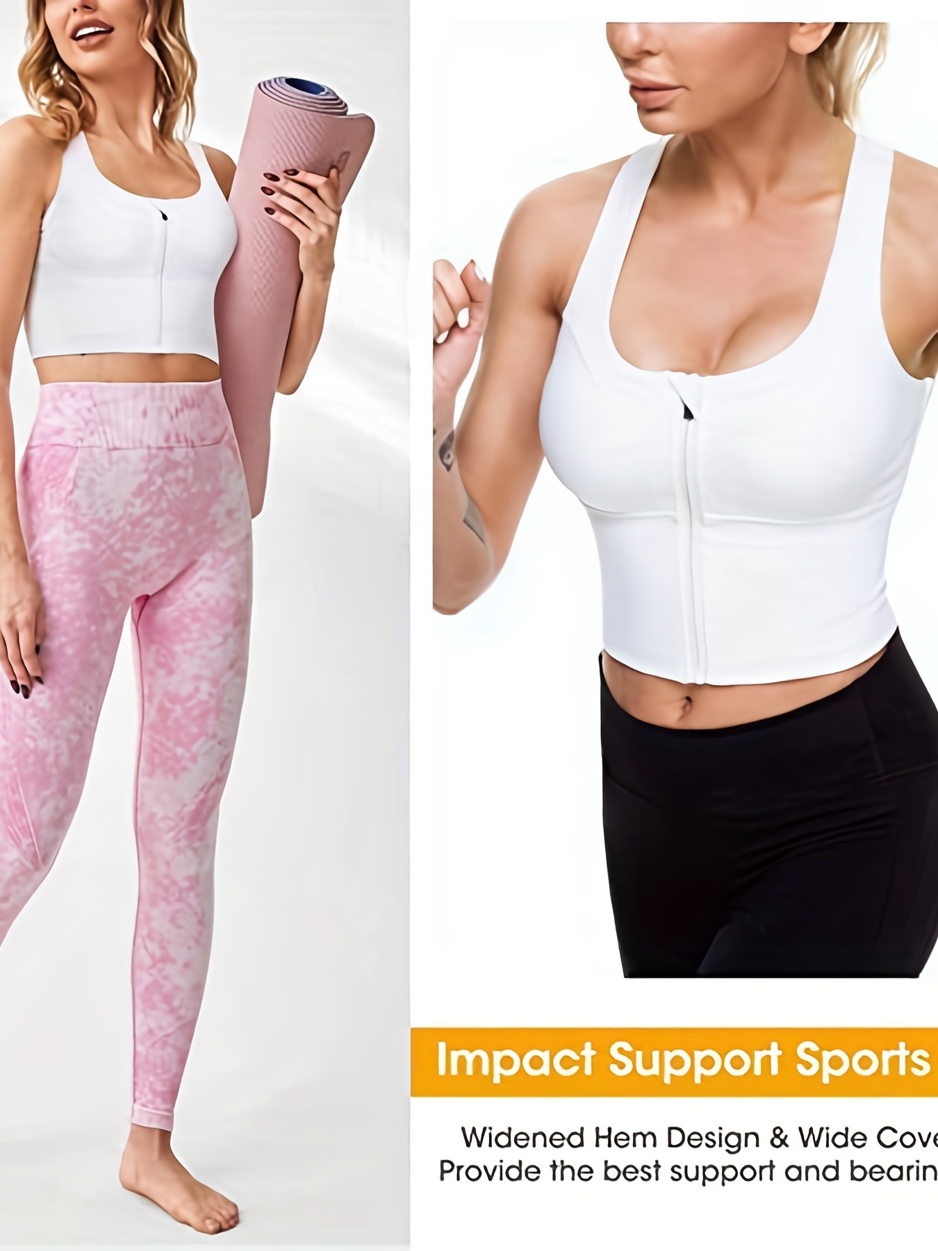 Sports Bra Woman Yoga Crop Tank Top Female High Impact Support