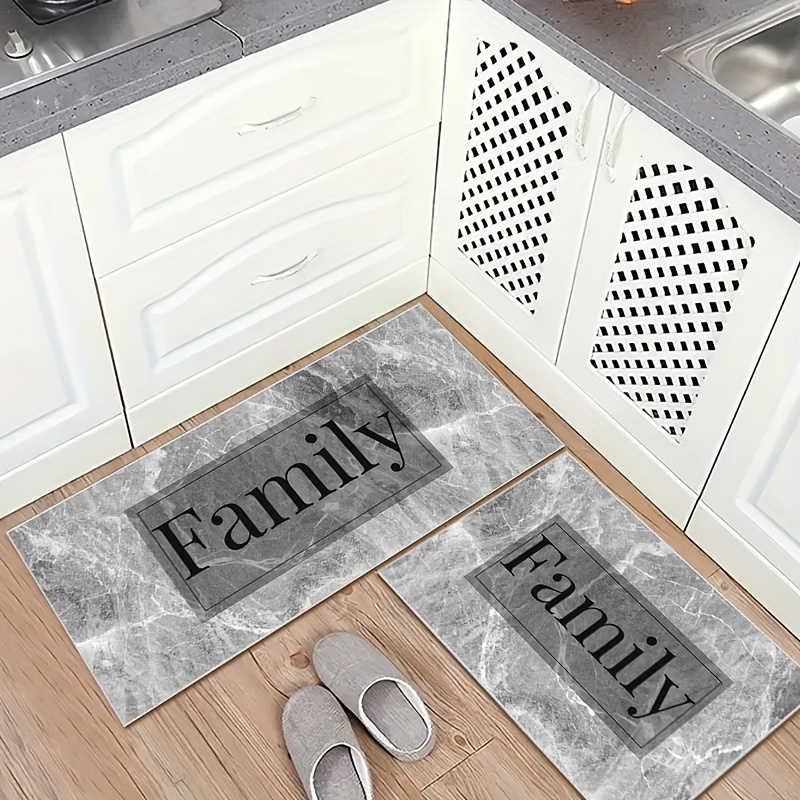 Non slip Marble Printed Floor Mat For Kitchen And - Temu