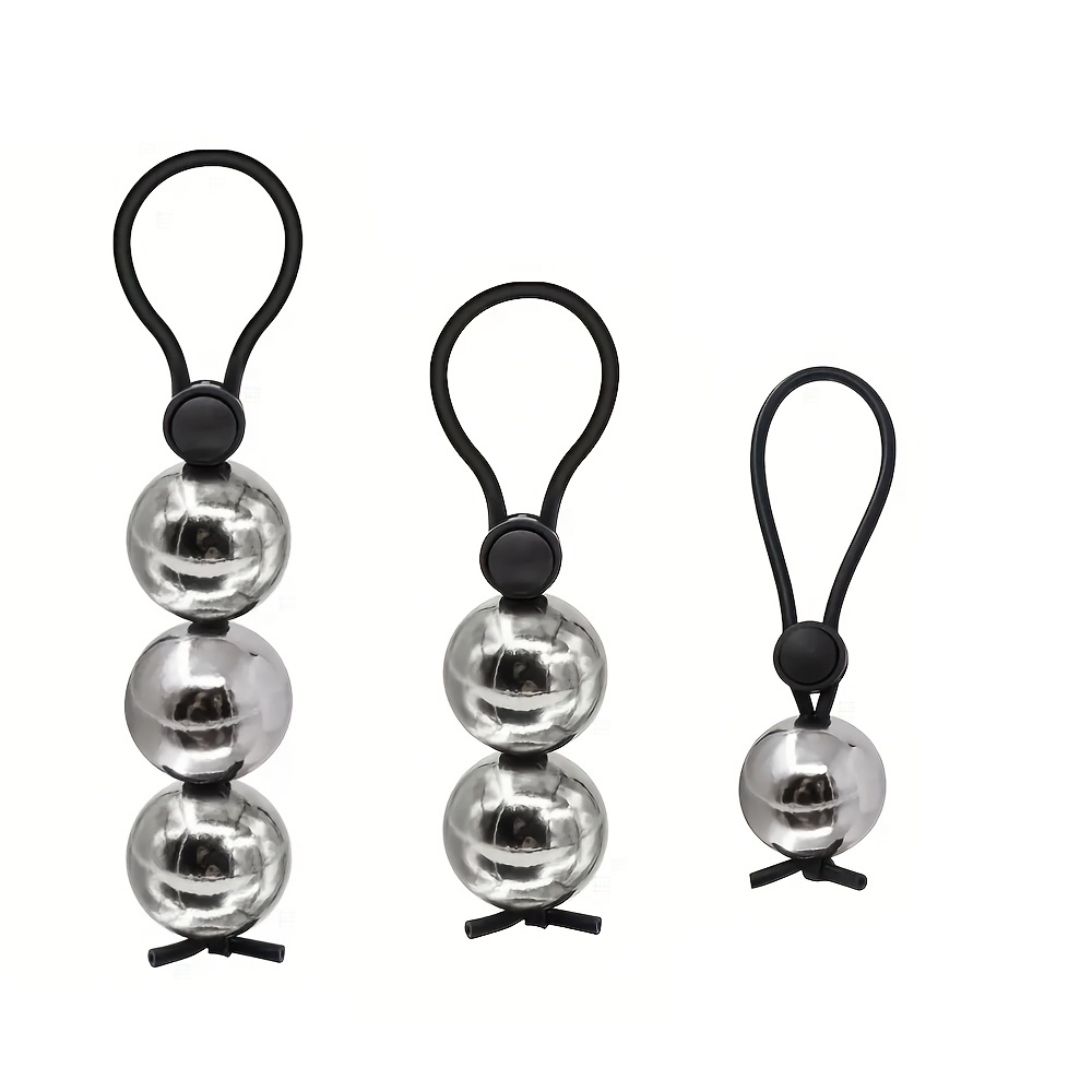 Weight Stainless Steel Ball Stretcher Testicles Heavy Penis Ring Metal Lock  Cock Ring Male Scrotum Pendant CBT Sex Tooys For Men