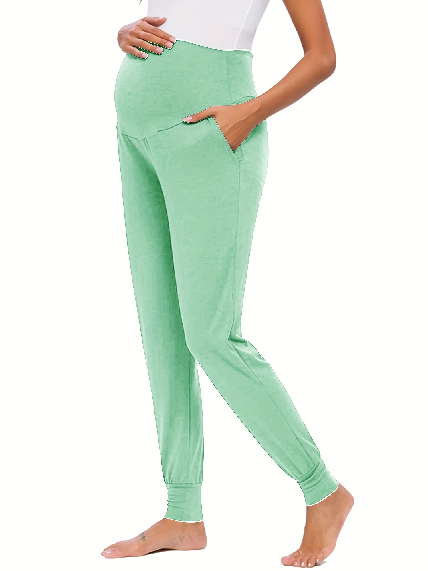 Maternity Pants with Pockets/Stretchy Casual Workout Maternity Lounge Pants  Pregnancy and Postpartum