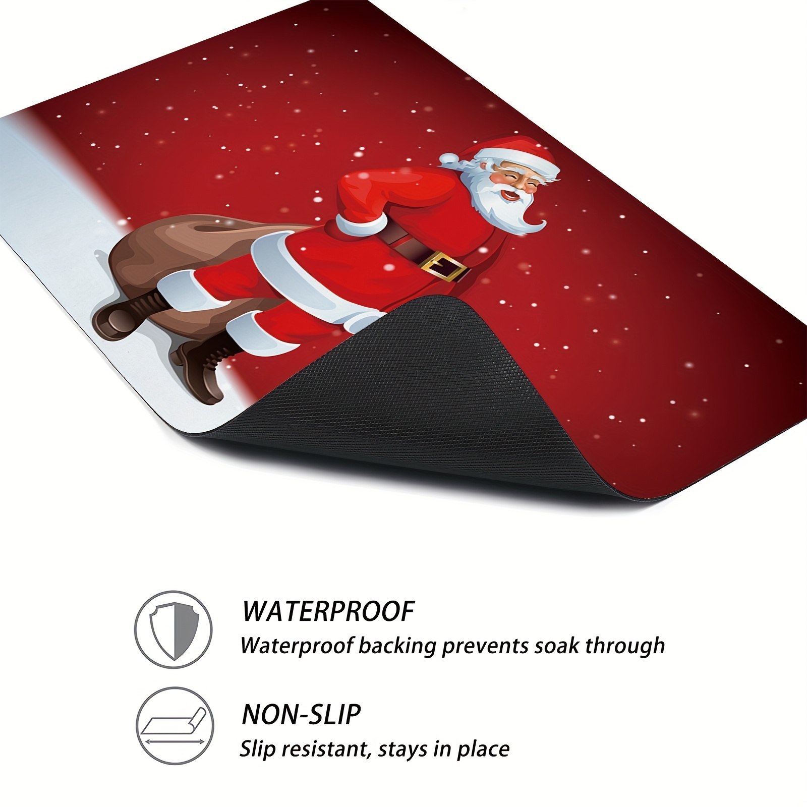 Doormat Santa Claus Front Door Entrance Rug, Non Slip Rubber Back Door Mats  Magic Inside Dirt Trapper Front Door Rug Shoes Scraper, Machine Washable -  Temu