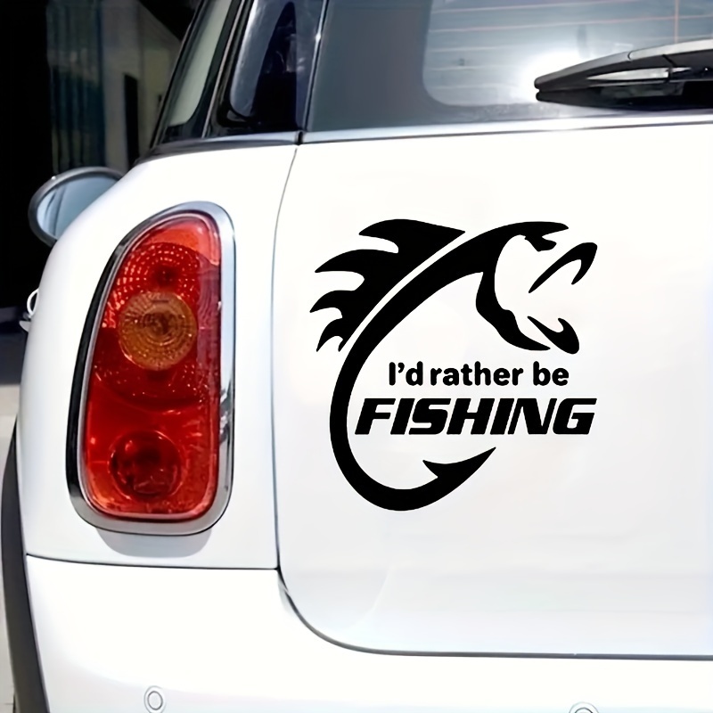 I'd Rather Be Fishing Decal Vinyl Car Window Sticker Funny Hunting - Temu  Austria