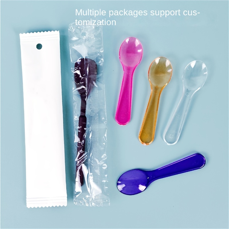 Disposable Spoon Plastic Spoon Thickened Serve Spoon - Temu Mexico