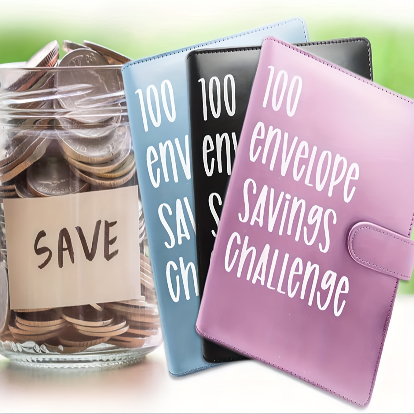  Carpeta de desafío de 100 sobres, libro de desafíos para ahorrar  dinero, forma fácil y divertida de ahorrar $5,050, carpeta de presupuesto  para desafíos de ahorro de dinero, carpeta de presupuesto