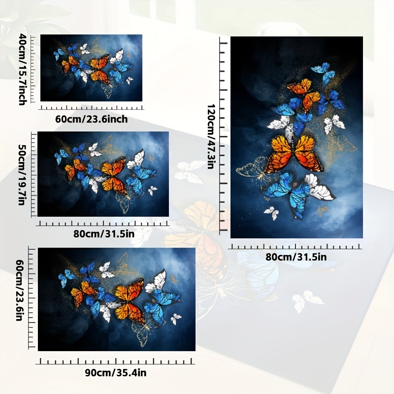 Colorful Butterfly Doormat Non slip Entrance Mat