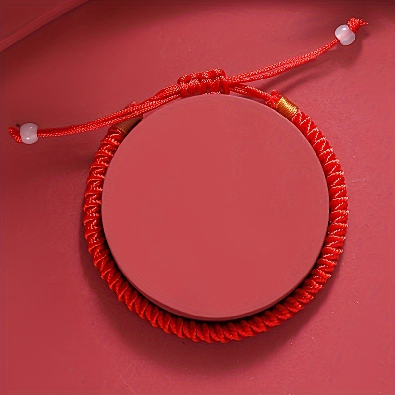 10pcs Unisex Chinese Feng Shui Lucky Red String Rope Woven Adjustable  Bracelets