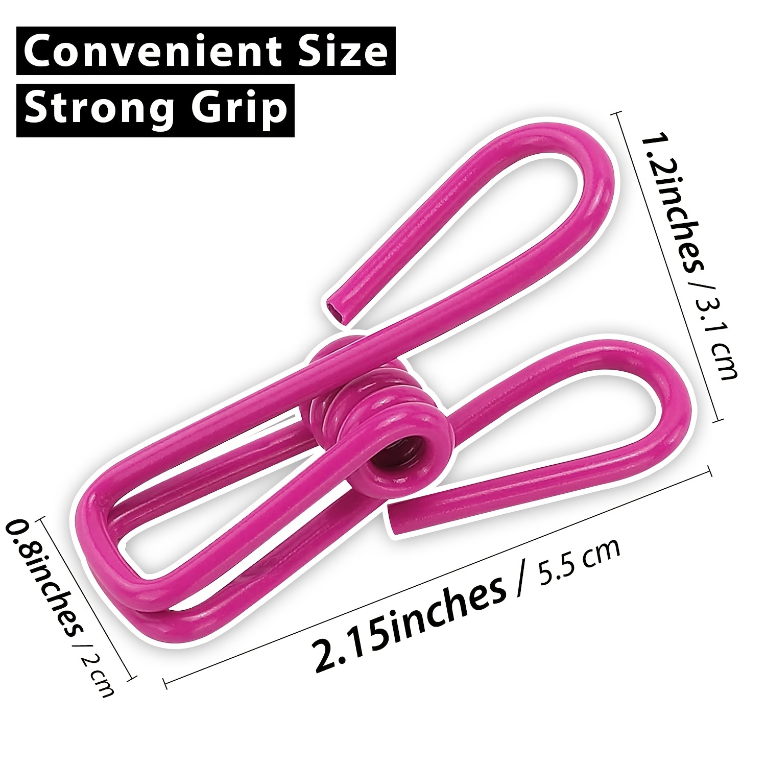  Chip Clips, Utility PVC-Coated Steel Clip for Food