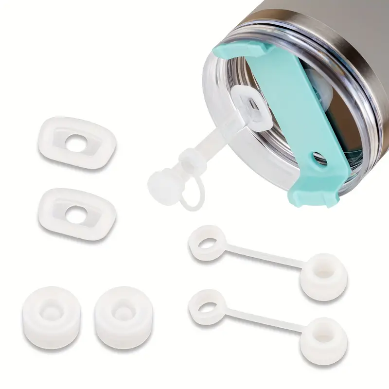 Stanley Cup Silicone Spill Proof Stopper Kit - Includes 2 Straw Covers, 2  Spill Stoppers, And 2 Leak Round Stoppers - Prevents Messy Spills And Leaks  - Compatible With Cups - Temu