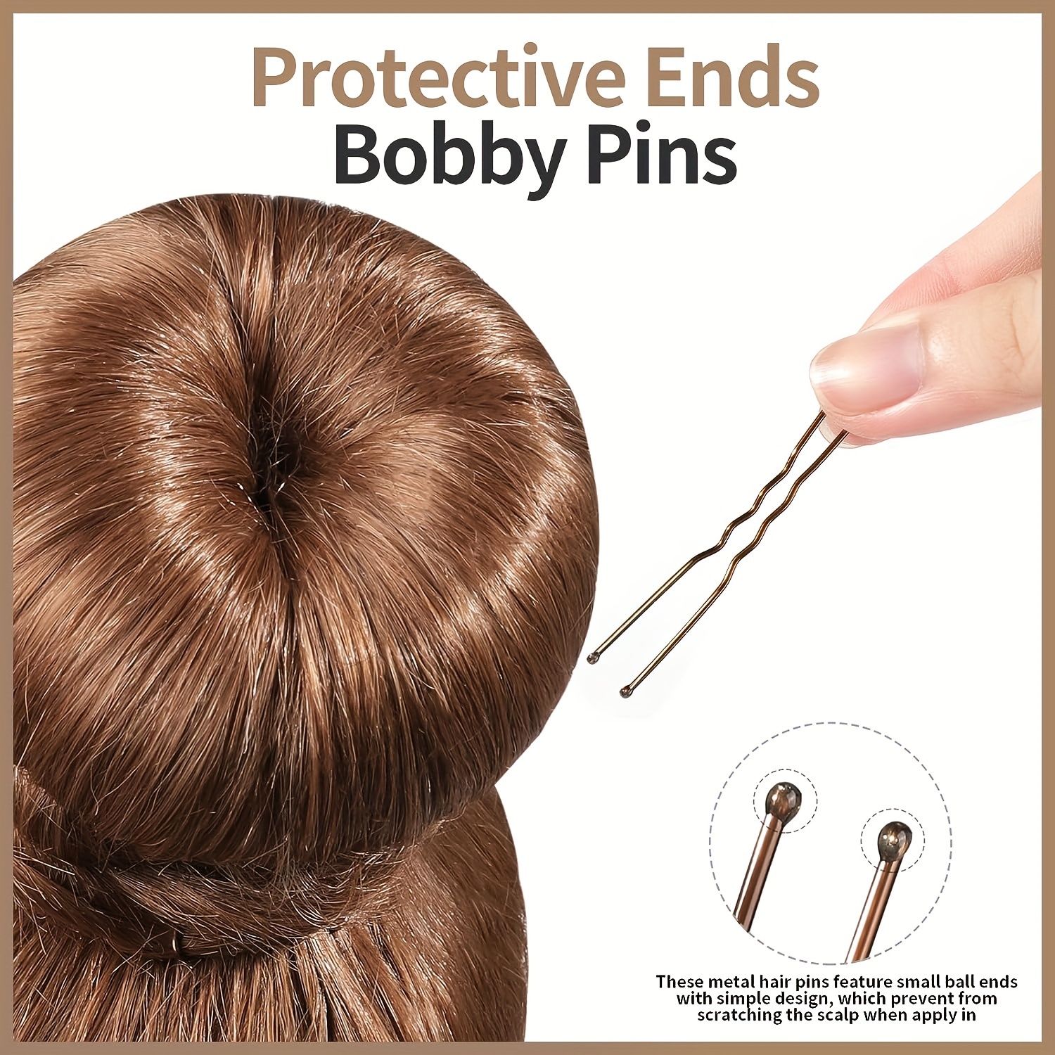 24 Pcs U Shaped Hair Pins Ballet Bobby Pins U Pin Hair Styling