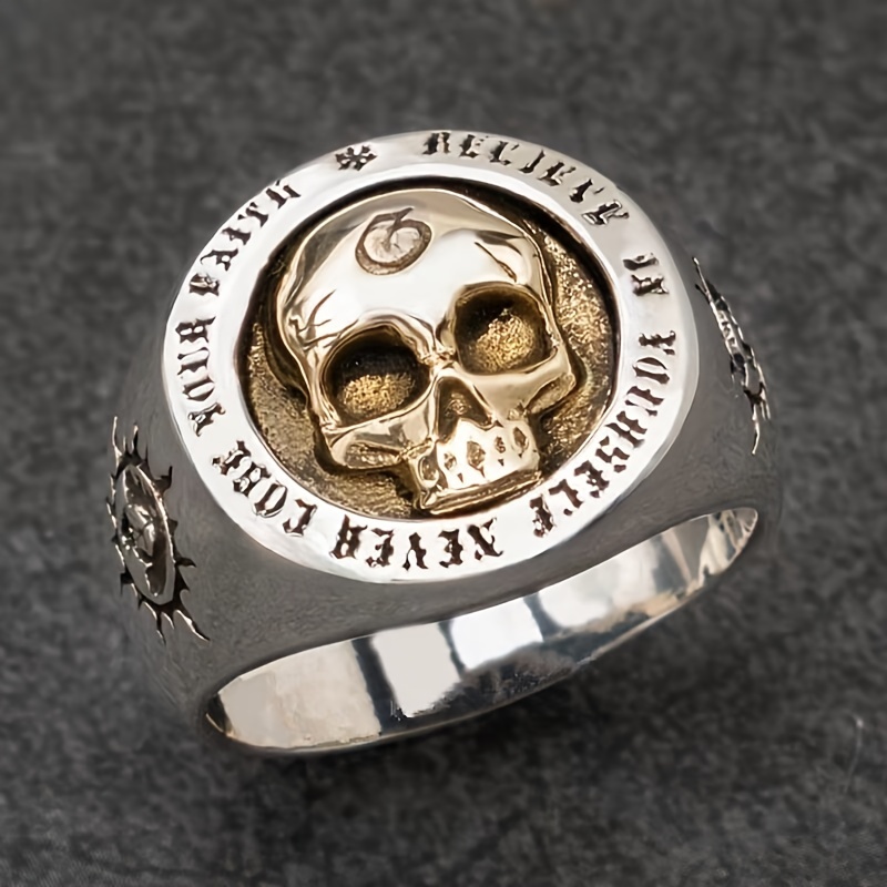 Anillo calavera oro cheap hombre