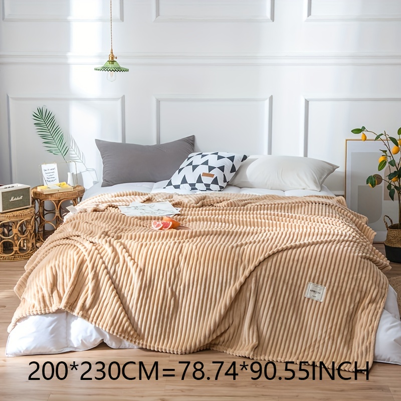 Solid Color Bed Blanket, Flannel Fleece Throw Blanket, Large Warm Thick  Blankets, Fuzzy Soft And Lightweight Throws For Bed Sofa Couch (beige) -  Temu
