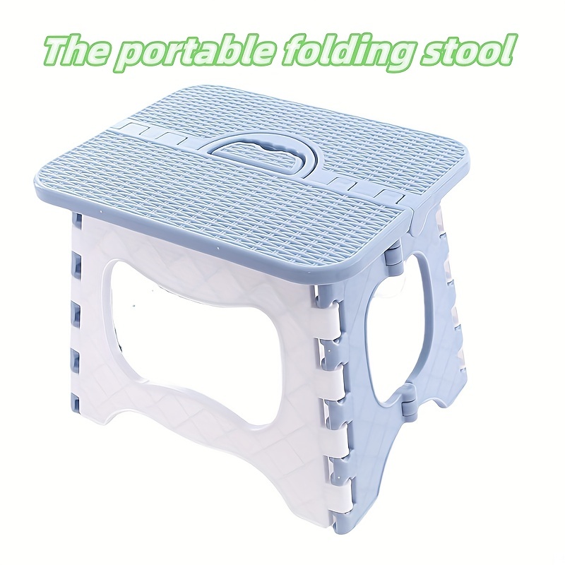 Portable Folding Stools Handle Compact Lightweight Plastic - Temu