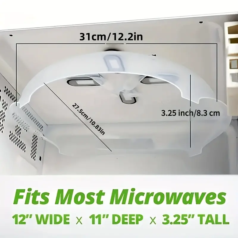 Magnetic Microwave Cover, Microwave Cover With Steam Vents, Clear