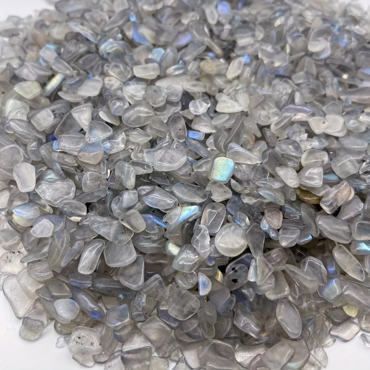 50 natural labradorite chips quartz crushed stones Temu