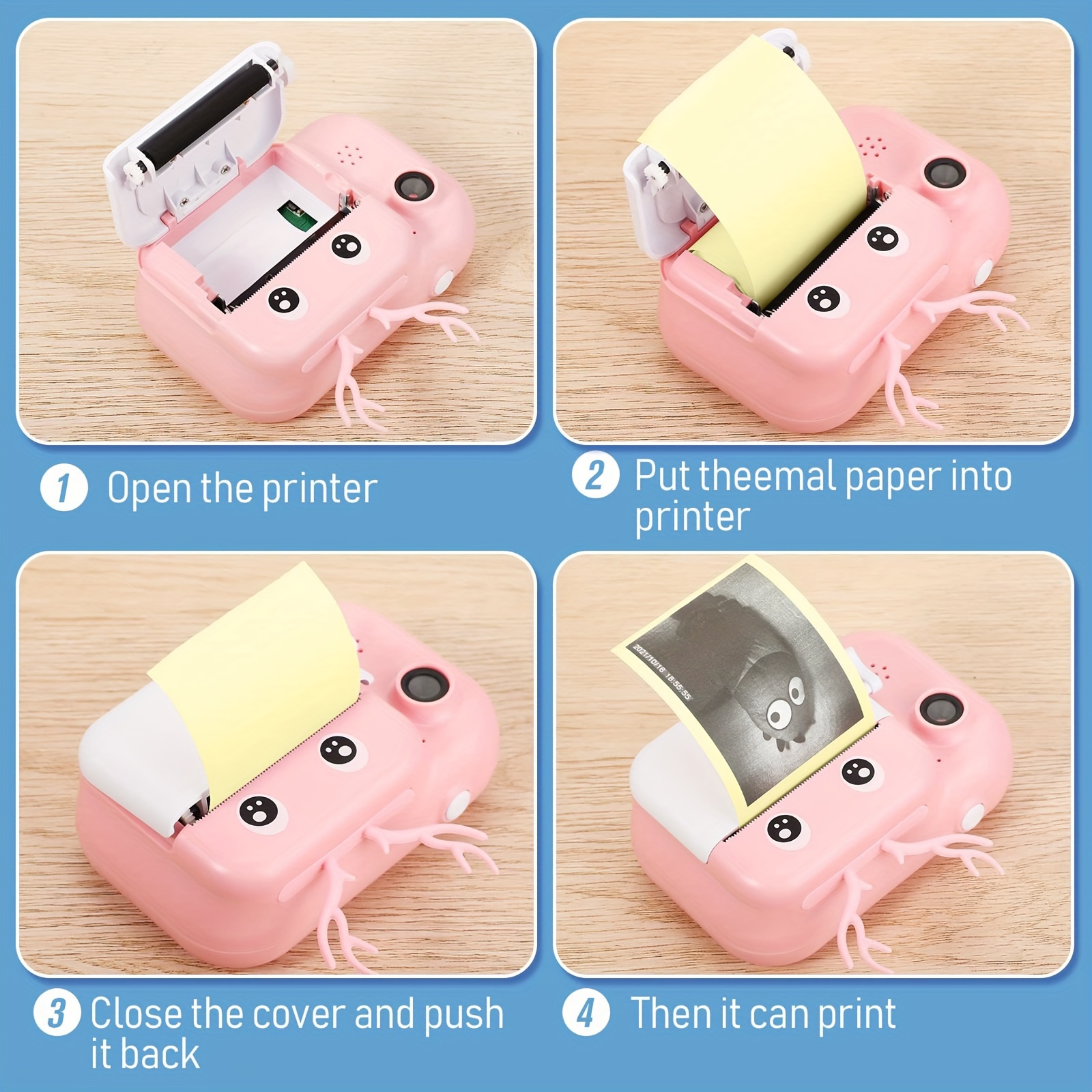 Mini Imprimante Papier Étiquette Thermique Autocollant Coloré Papier  Auto-adhésif Pour Imprimante Photo Sans Encre Sans Fil 57mm - Temu France