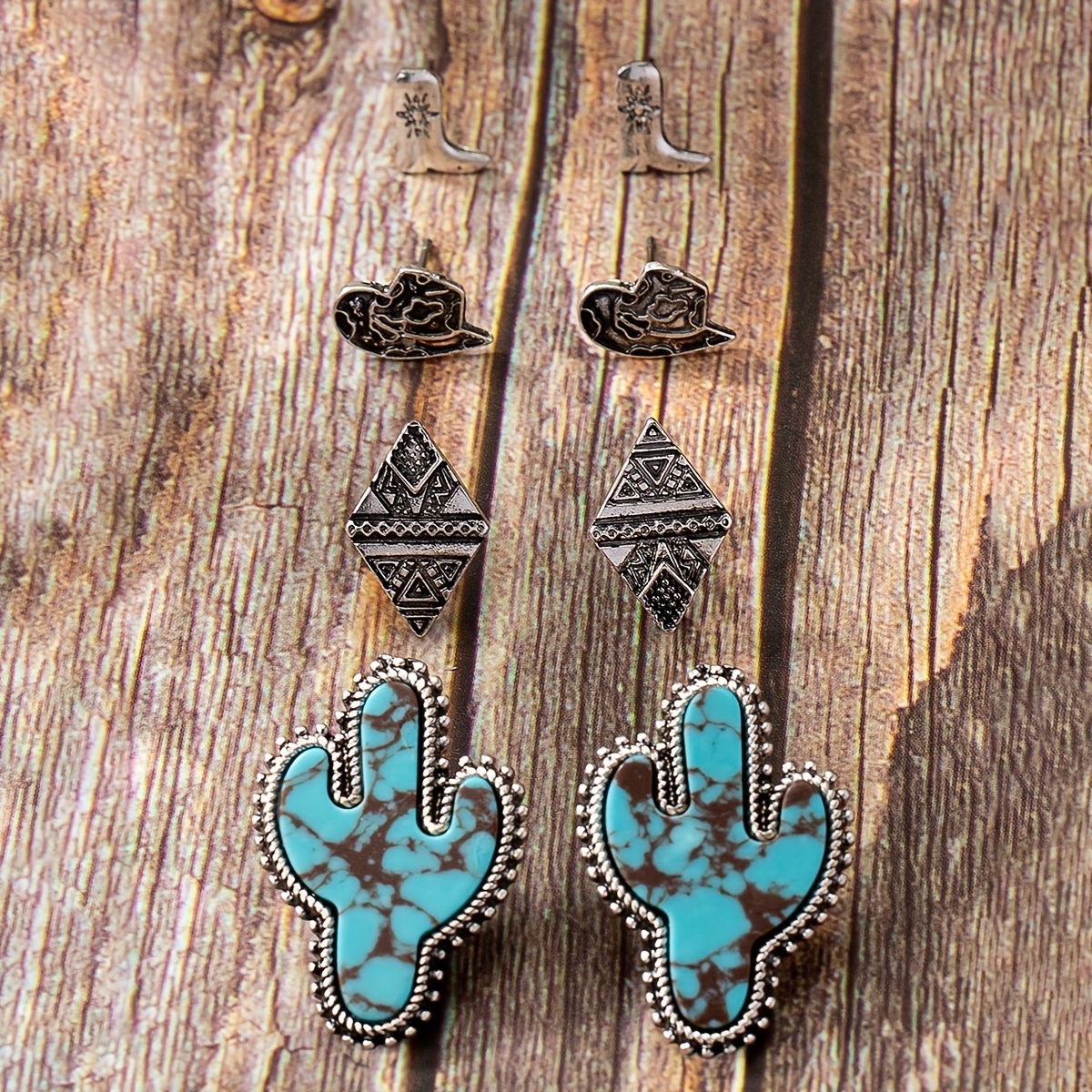 Western Cowboy Style Horse Star Sun Shaped Turquoise Stone - Temu