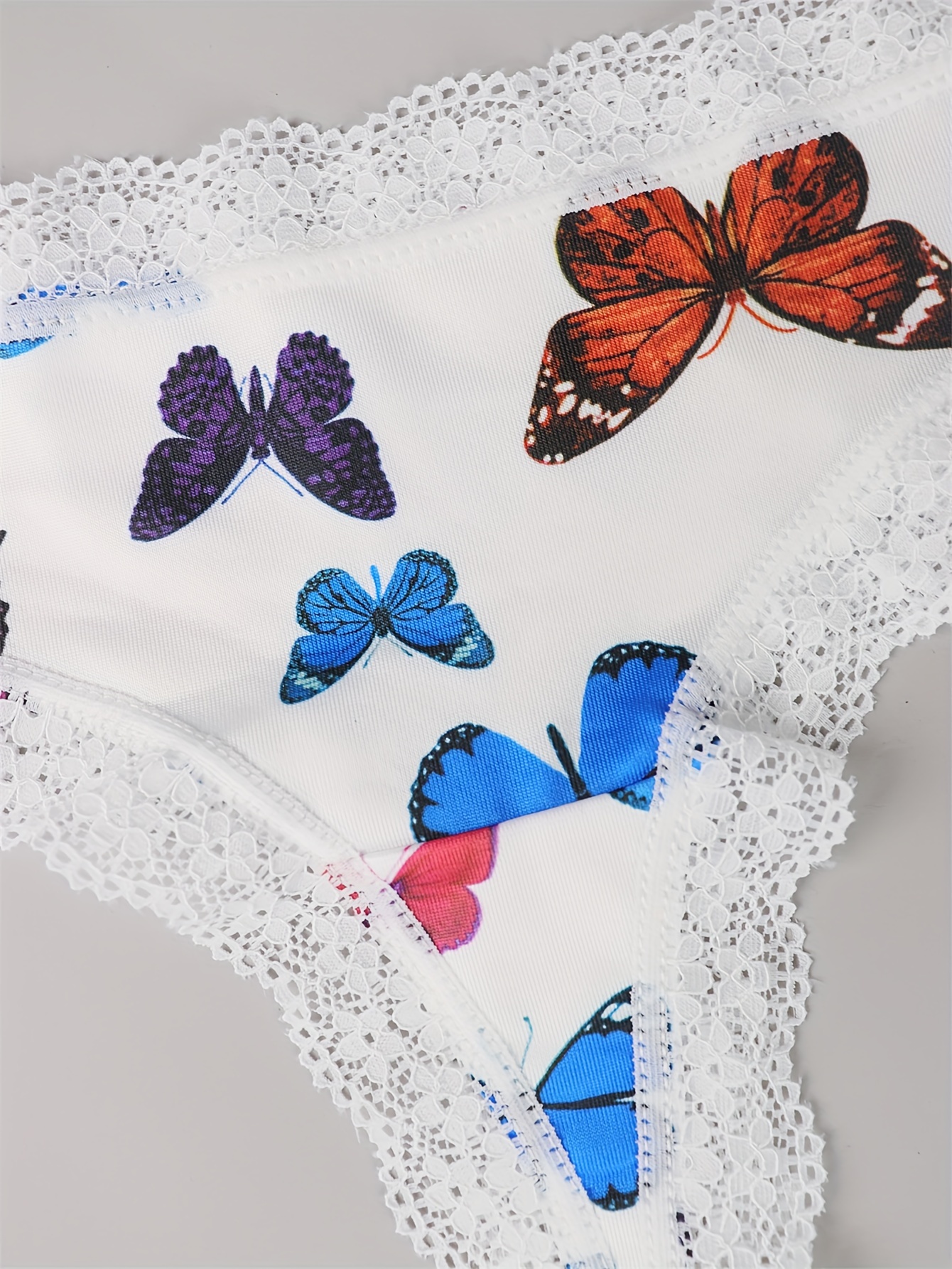 Vs Thong Panties With Butterfly Design Hollow Out Sexy Underwear Cotton  Underwear plus Size