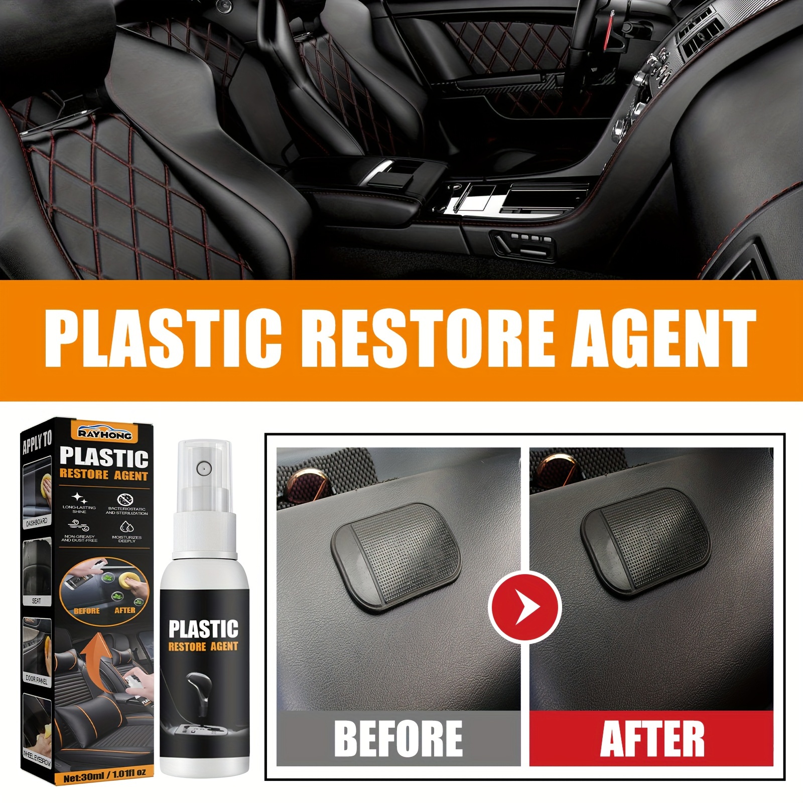 Plastic Revitalizing Coating Agent, 2023 New Nano Plastic Refreshing  Coating, Plastic Parts Refurbish Agent for Car, Automotive Interior  Cleaning