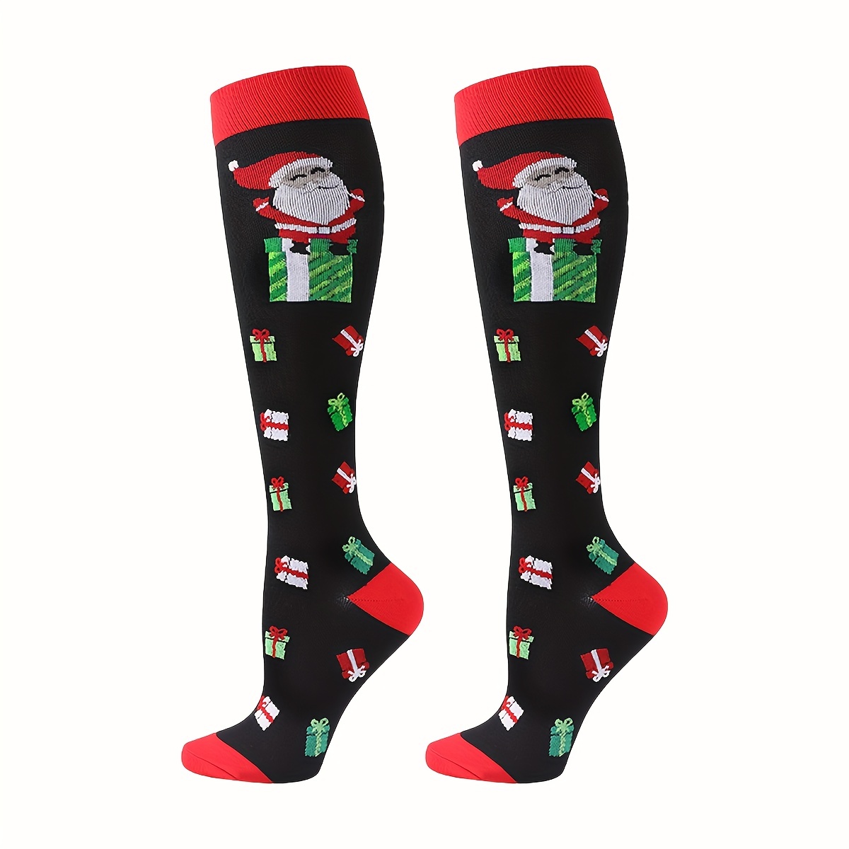 Knee High Copper Sports Christmas Compression Socks Women - Temu