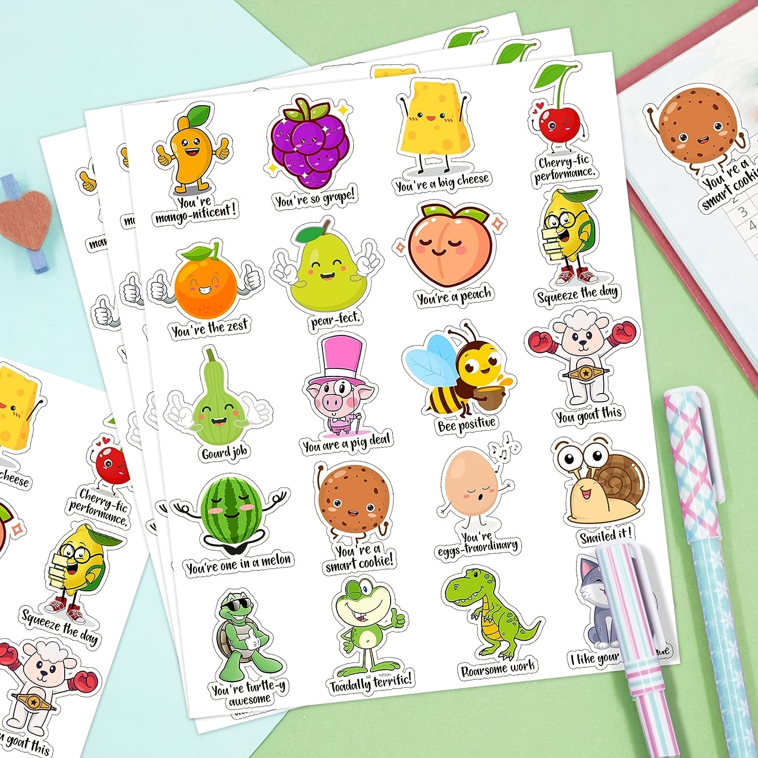 600pcs Punny Rewards Stickers, Teacher Stickers For Students, Reward Punny  Motivational Sticker, Positive Teacher Supplies Stickers, Cute Animal Incen