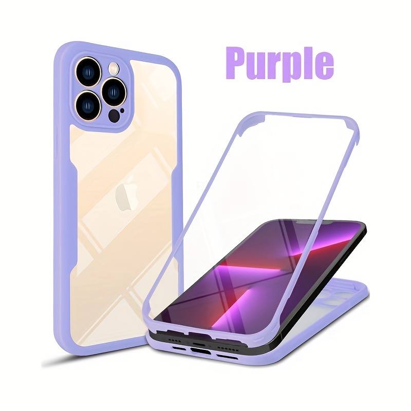 360 full protection transparent phone case for iphone 14 pro max front soft film hard back cover for iphone 11 12 13 15 pro max x xs xr 8 7 plus mini se case details 11