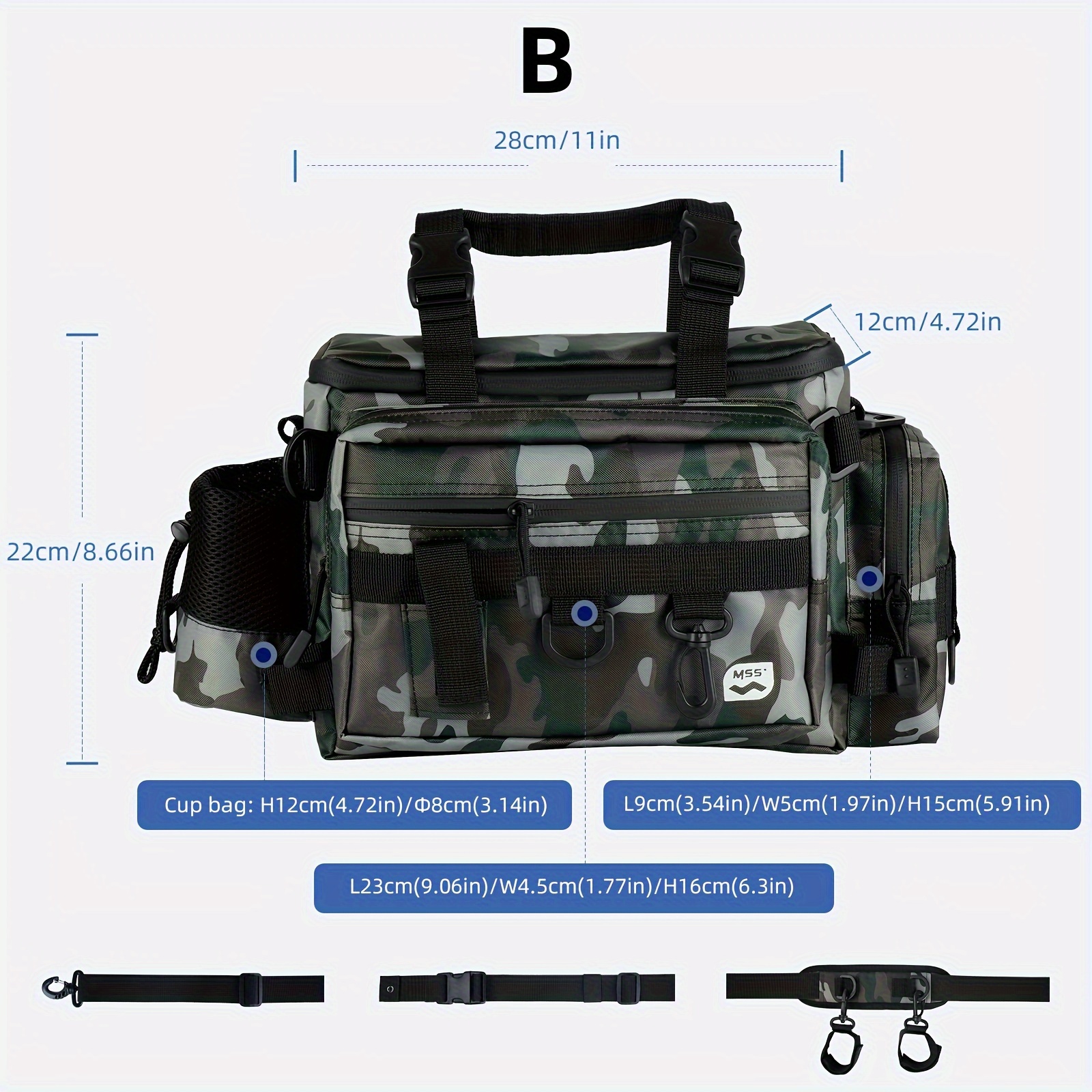 HANDING Waterproof Multi-functional Fishing Tackle Storage Bag, Slant Cross  Waist Bag For Outdoor Sports Mountaineering Camping Hiking Fishing, Should