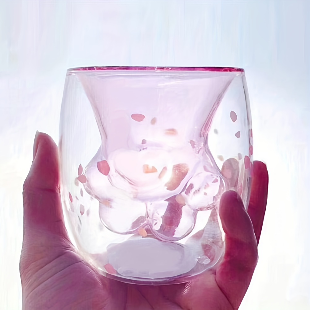 Glass Cat Mug  Sakura Cat Mug