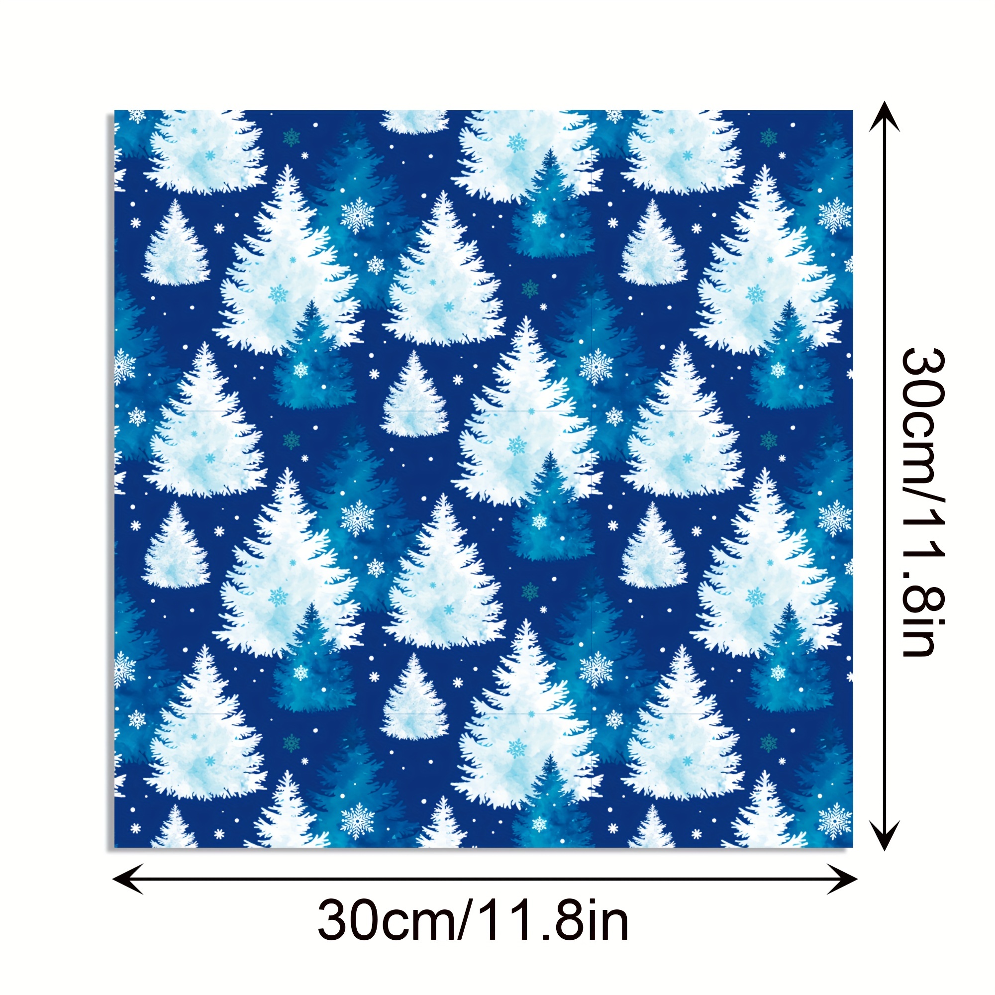 Sparkling Swirl Tree - Blue Christmas - 12x12 Scrapbook Papers by Ella