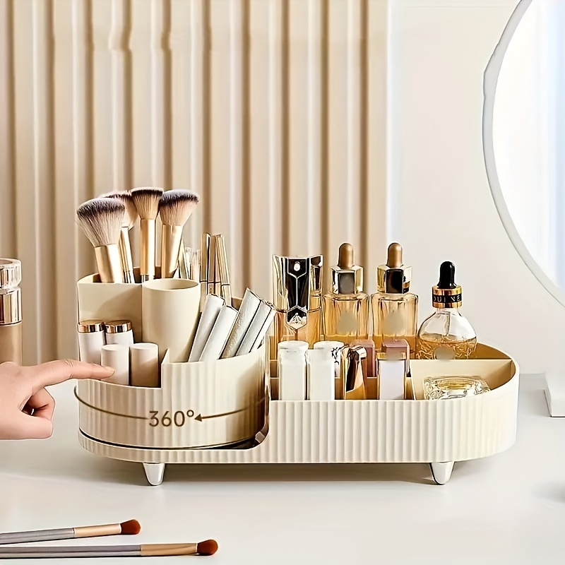 360 Degree Rotating Makeup Organizer Vanity Ideal Cosmetics - Temu