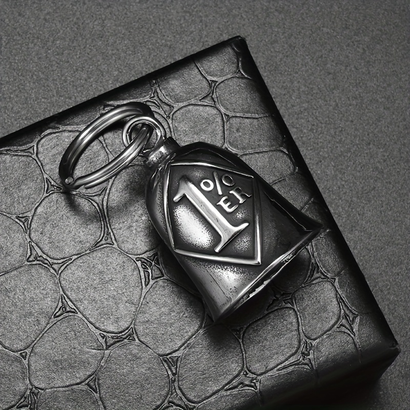 Retro Punk Style Bell Pendant Keychain for Men