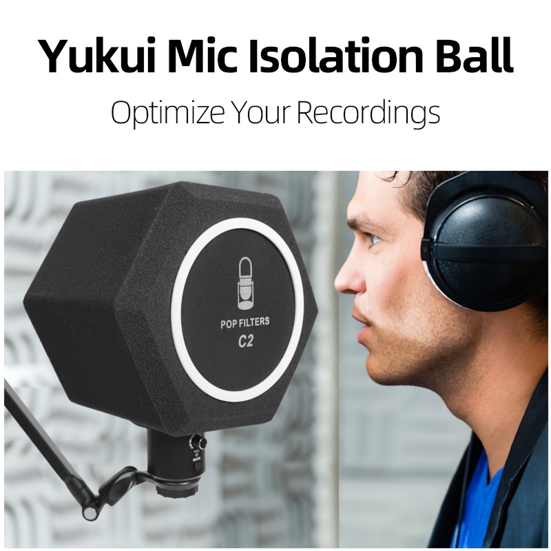 Professional Microphone Isolation Ball With Filter High - Temu