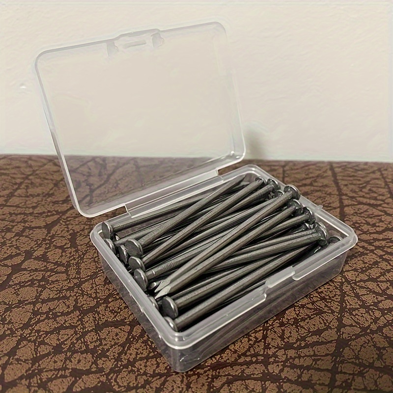 50pcs/box Heavy-duty Metal Iron Nails Suitable For Carpentry, Fence Repair, Panel Installation - 6 Sizes, Smooth For Driving, Metal Nails For, Woodworking & (ideal For Beginners & Professionals)