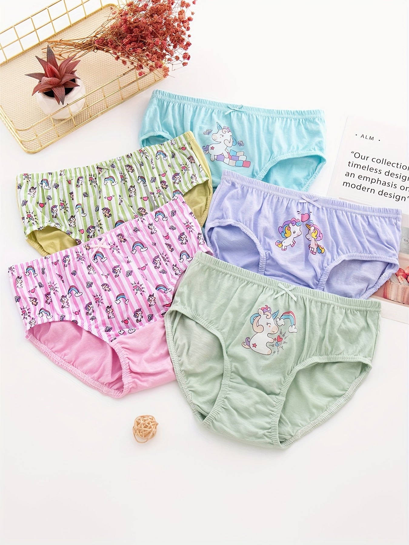 Girl Cute Design Lace Briefs Quality Cotton Soft Kids Underwear Size 3T-10T  Children Underpants 4pcs/Lot Healthy Brief Boxers