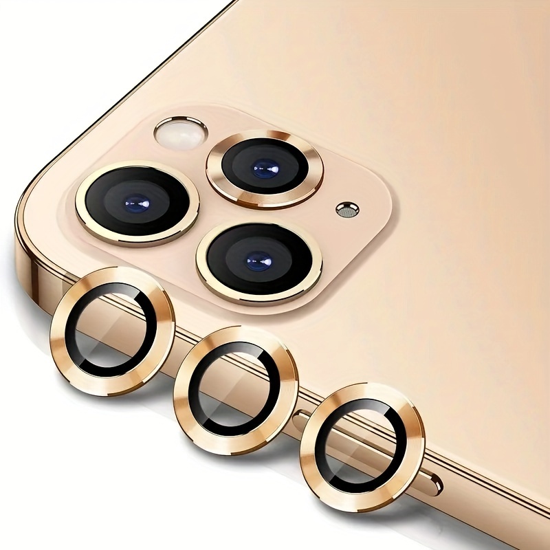 Golden Artificial Diamond Camera Len Protector Good - Temu