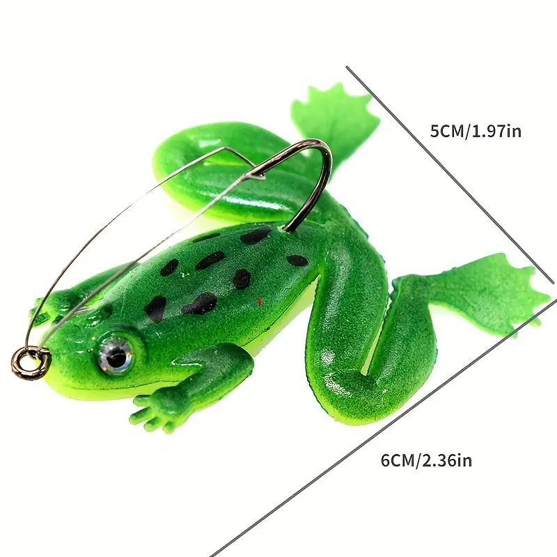 10pcs Rubber Frog Soft Fishing Lures, CrankBait Tackle 6cm/2.36in Frogs  Fishing Lures Baits