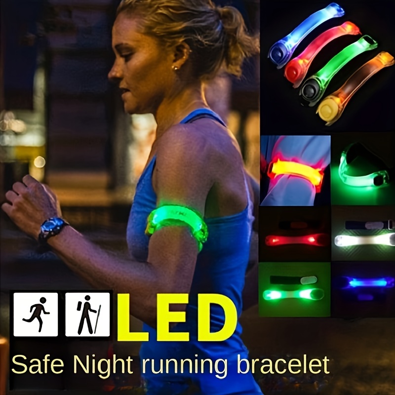 1pc Sports Camping Mountain Climbing Night Running Led Luminous Bracelet  Foot Ring Reflective Arm Band Night Outdoor Warning Hand Running Light  Multifunctional Led Bracelet, Don't Miss Great Deals