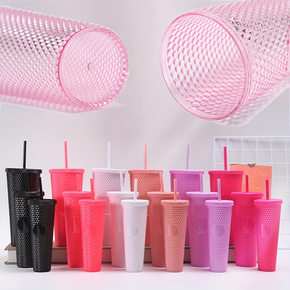 1pc, Heat Resistant Glass Tumbler with Dome Lid and Straw - 450ml/15.22oz -  Perfect for Summer and Winter Drinks - Cute and Stylish Travel Accessory