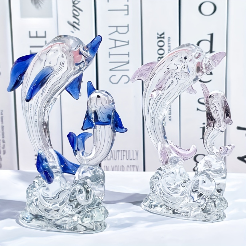 1pc Creative Crystal Dolphin Accessories, Crystal Holiday Accessories,  Holiday Decorations, Home Decorations, Birthday, Valentine's Day,  Thanksgiving,